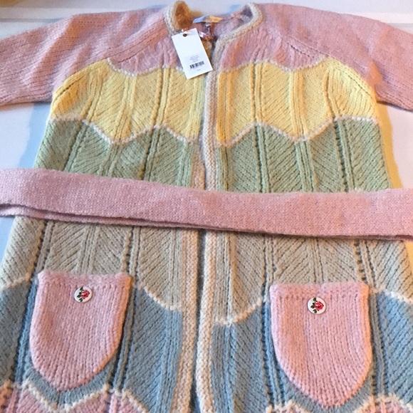 LoveShackFancy Pastel Chunky Knit Long Cardigan - Picture 13 of 14